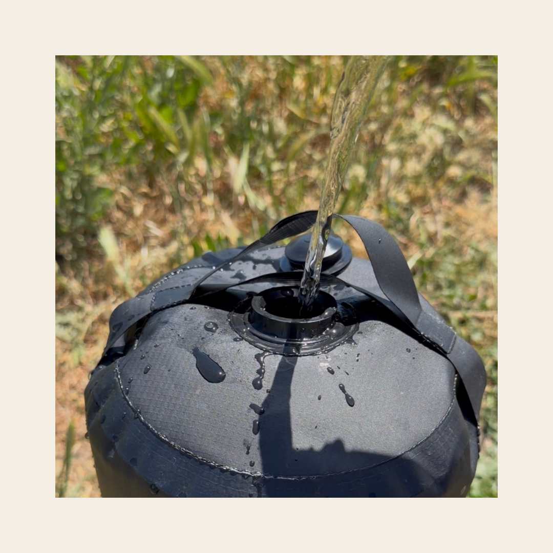 remplissage de la douche à pompe 