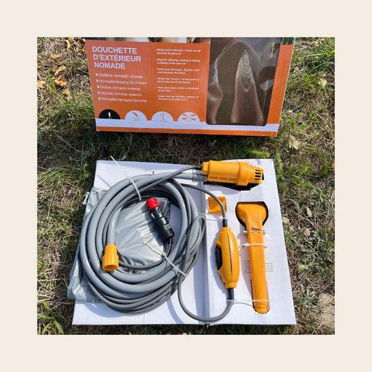 Douche nomade 12V Optima dans son emballage 