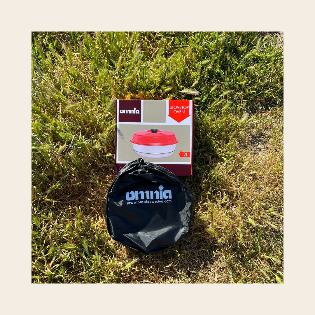 sac de rangement et carton d'emballage du four omnia 